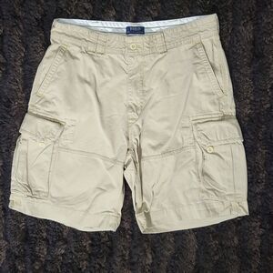 Polo Ralph Lauren Mens Cargo Khaki Shorts  Sz 36
